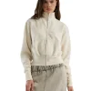 Clearance LES TIEN Kathy Yacht Zip Up Ivory