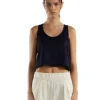 Sale LES TIEN Kerry Crop Tank Navy