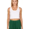 Hot LES TIEN Kerry Crop Tank White
