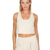 New LES TIEN Kerry Crop Tank Ivory