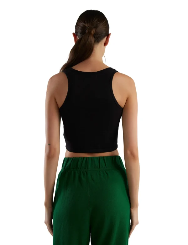 Best LES TIEN Kerry Crop Tank Jet Black