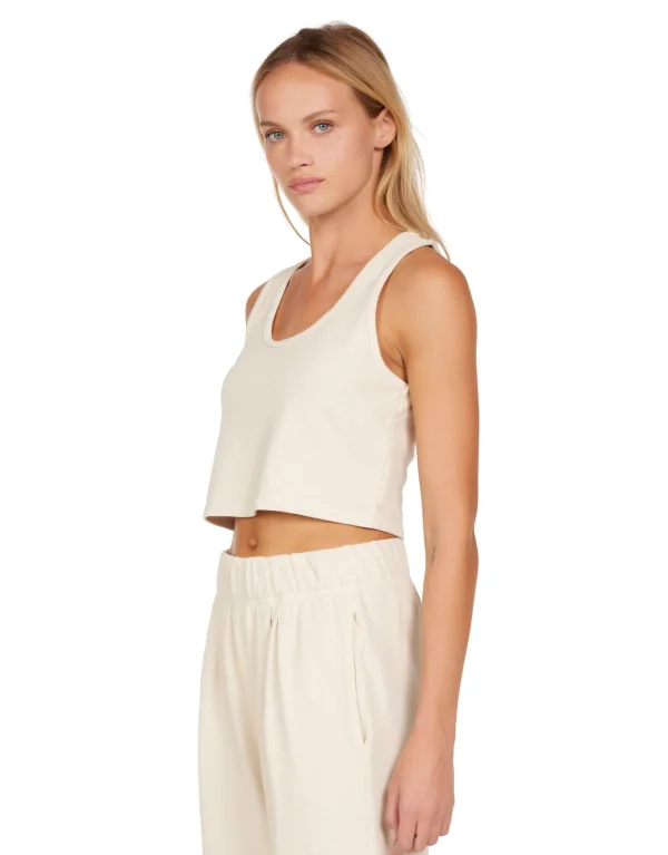 New LES TIEN Kerry Crop Tank Ivory
