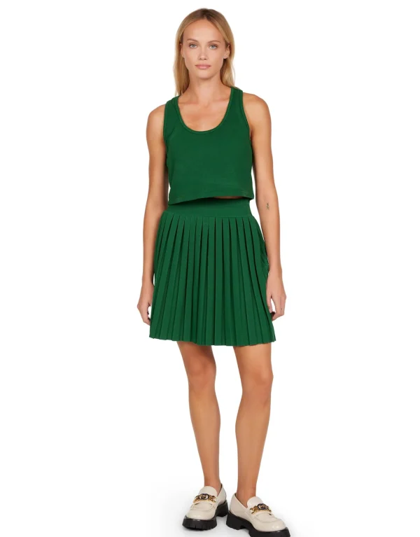 Discount LES TIEN Kerry Crop Tank Verde