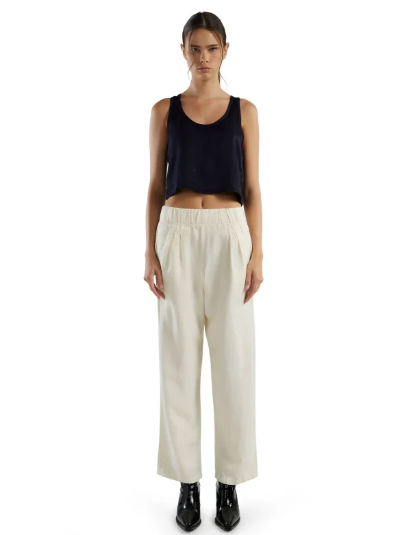 Sale LES TIEN Kerry Crop Tank Navy