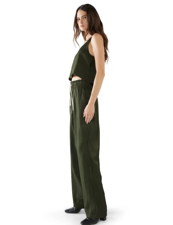 Best LES TIEN Kerry Crop Tank Forest