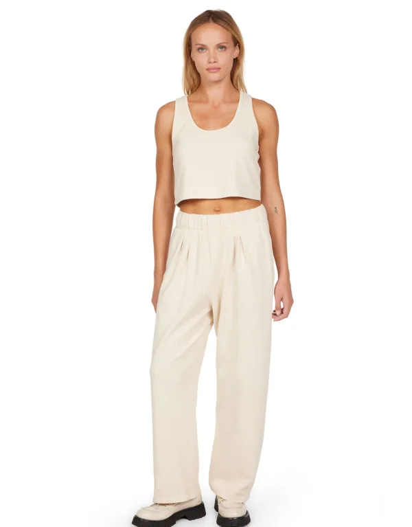 New LES TIEN Kerry Crop Tank Ivory
