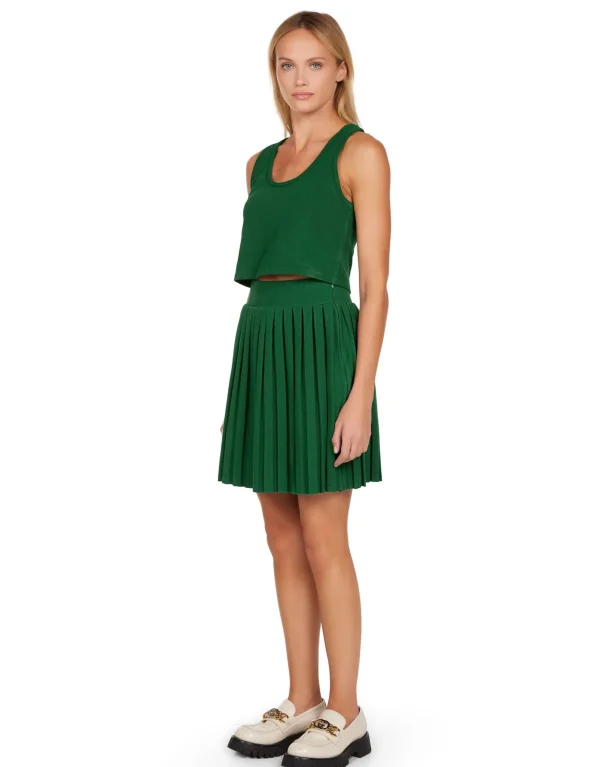 Discount LES TIEN Kerry Crop Tank Verde