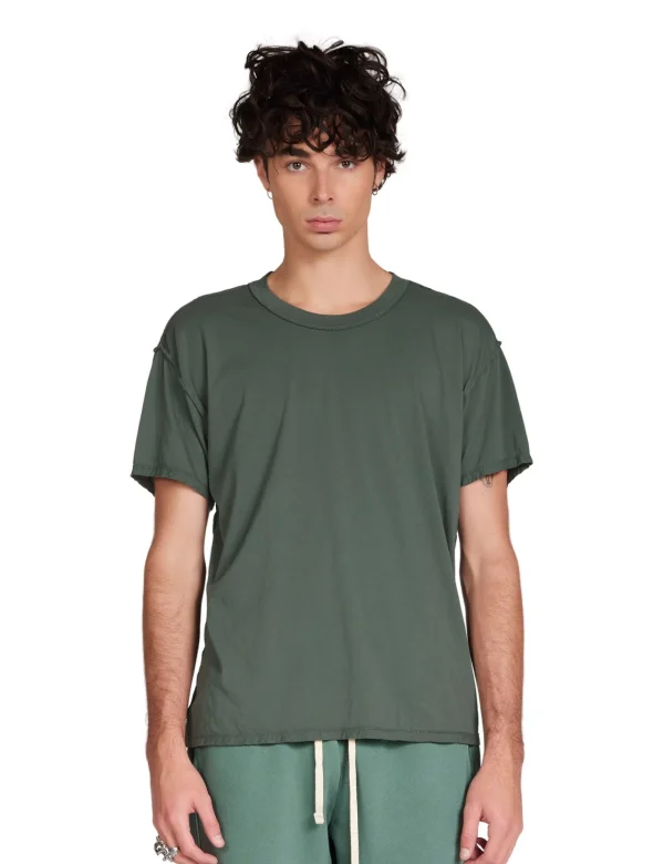 Outlet LES TIEN Lightweight Inside Out Tee Dark Moss