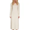 Discount LES TIEN Lily Long Sleeve Dress Ivory