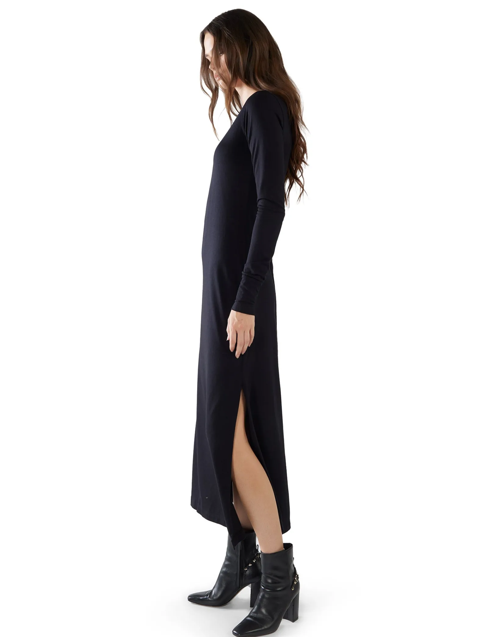 lily_long_sleeve_dress_1-2.webp Fashion LES TIEN Lily Long Sleeve Dress Jet Black