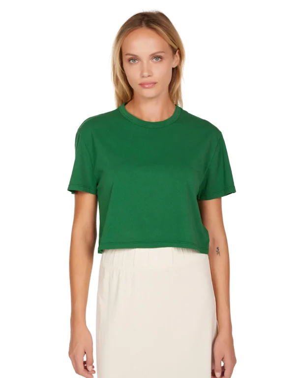 Online LES TIEN May Crop Tee Verde