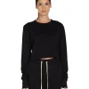 Best LES TIEN Mert Long Sleeve Crop Tee Jet Black