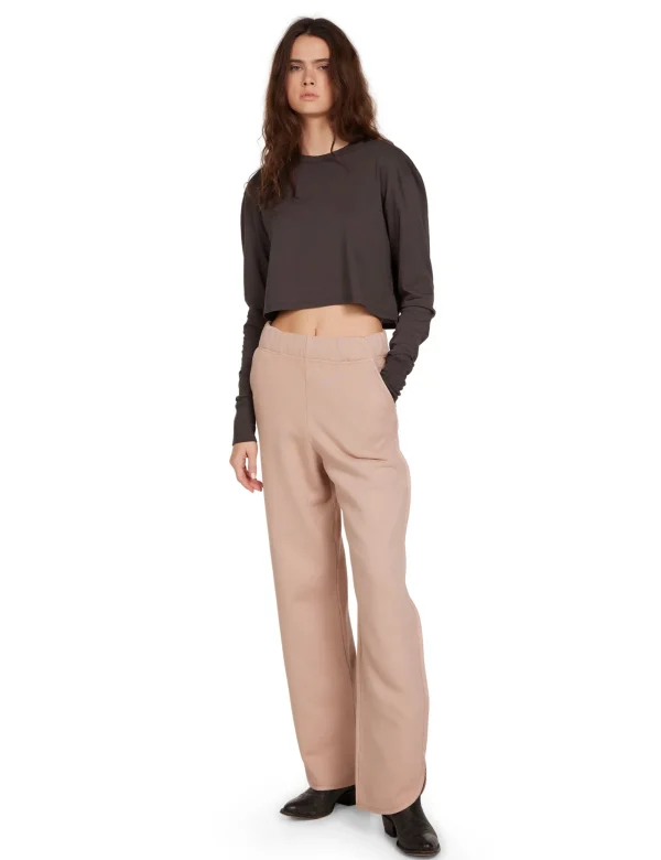Sale LES TIEN Mert Long Sleeve Crop Tee Vintage Black