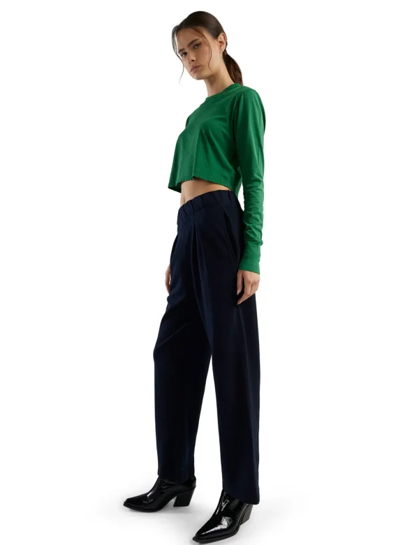 Online LES TIEN Mert Long Sleeve Crop Tee Verde
