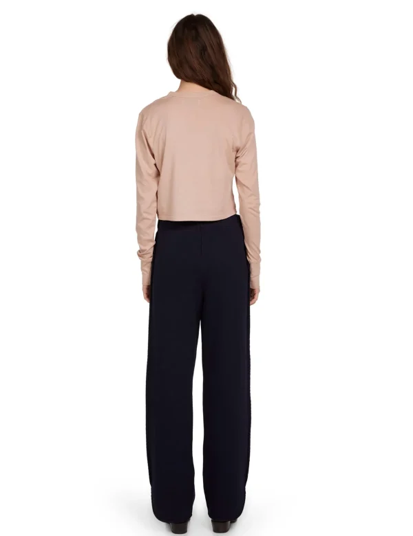 Sale LES TIEN Mert Long Sleeve Crop Tee Mauve