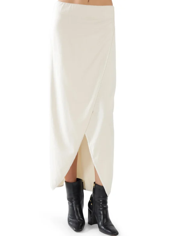 Hot LES TIEN Milly Scallop Wrap Skirt Ivory