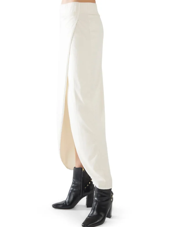 Hot LES TIEN Milly Scallop Wrap Skirt Ivory