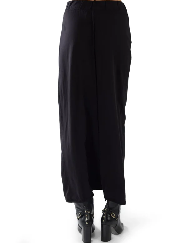 Clearance LES TIEN Milly Scallop Wrap Skirt Jet Black