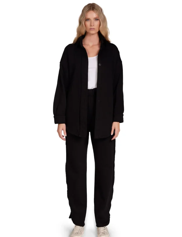 Sale LES TIEN Olympia Scallop Pant Jet Black