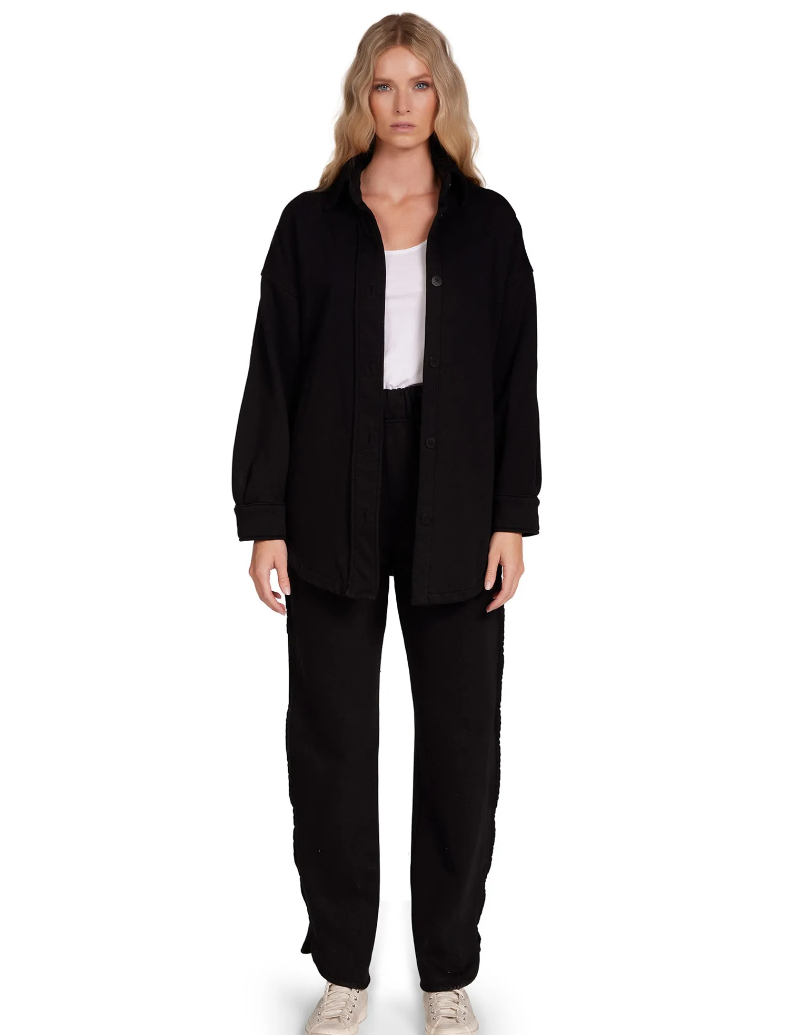 olympia_scallop_pant_1-4.webp Sale LES TIEN Olympia Scallop Pant Jet Black