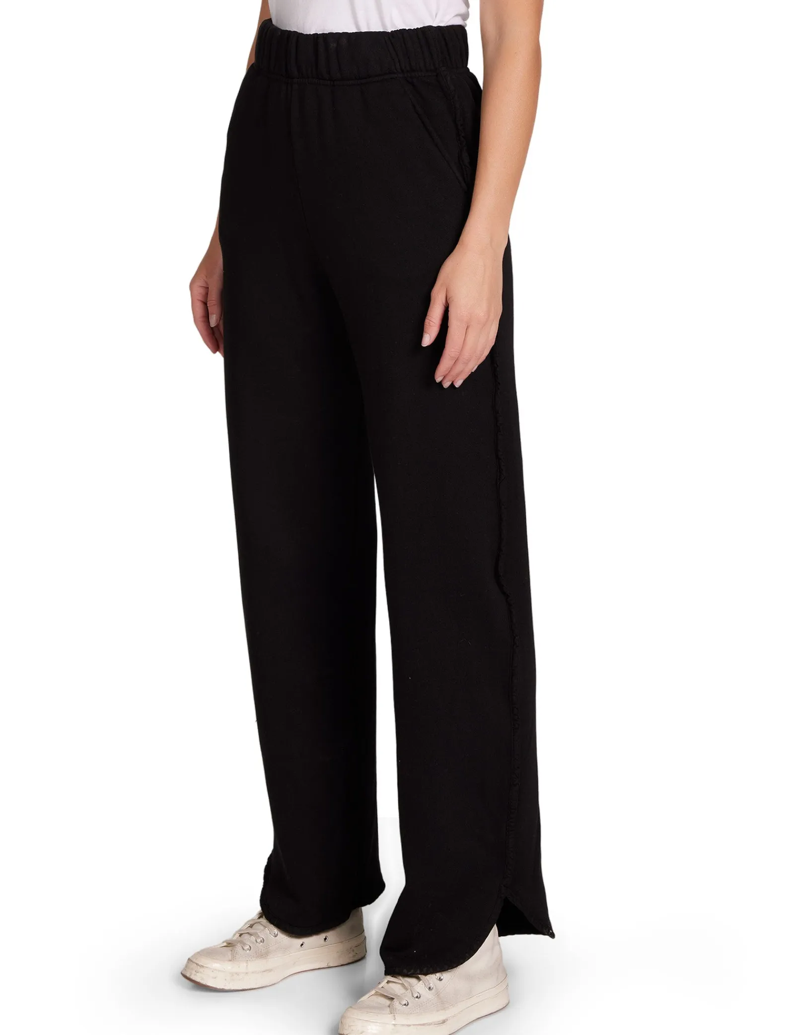 olympia_scallop_pant_2-4.webp Sale LES TIEN Olympia Scallop Pant Jet Black