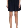 Clearance LES TIEN Paulina Box Pleat Tennis Skirt Navy