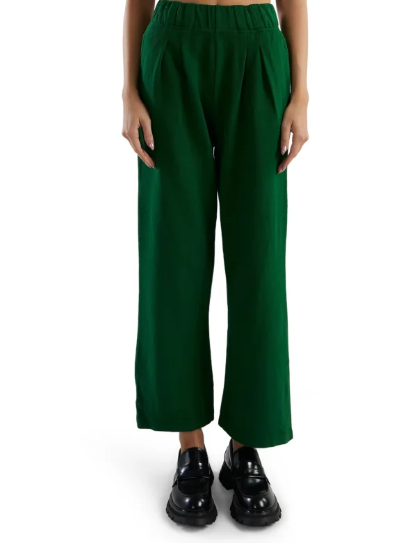 Clearance LES TIEN Penny Pleat Front Pant Verde
