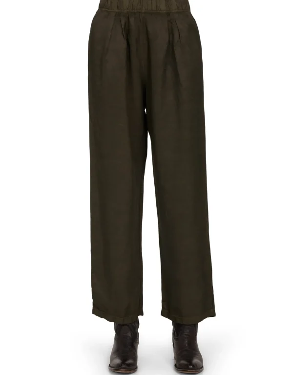 Discount LES TIEN Penny Pleat Front Pant Forest