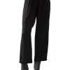 Clearance LES TIEN Penny Pleat Front Pant Jet Black