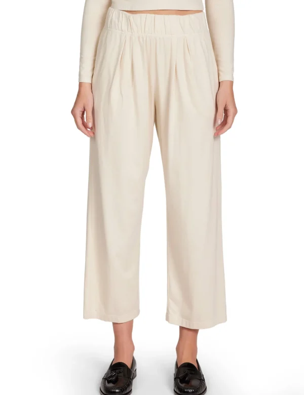 Sale LES TIEN Penny Pleat Front Pant Ivory