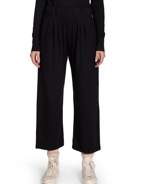 Discount LES TIEN Penny Pleat Front Pant Jet Black