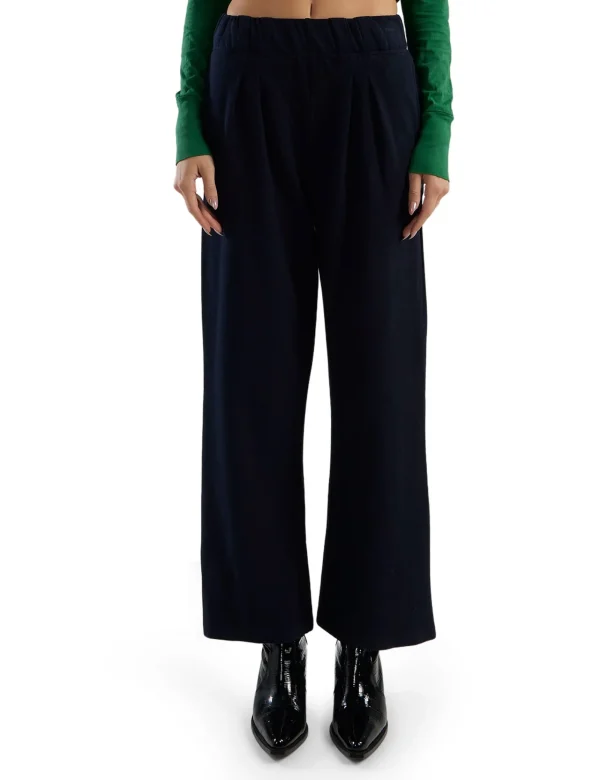 Online LES TIEN Penny Pleat Front Pant Navy