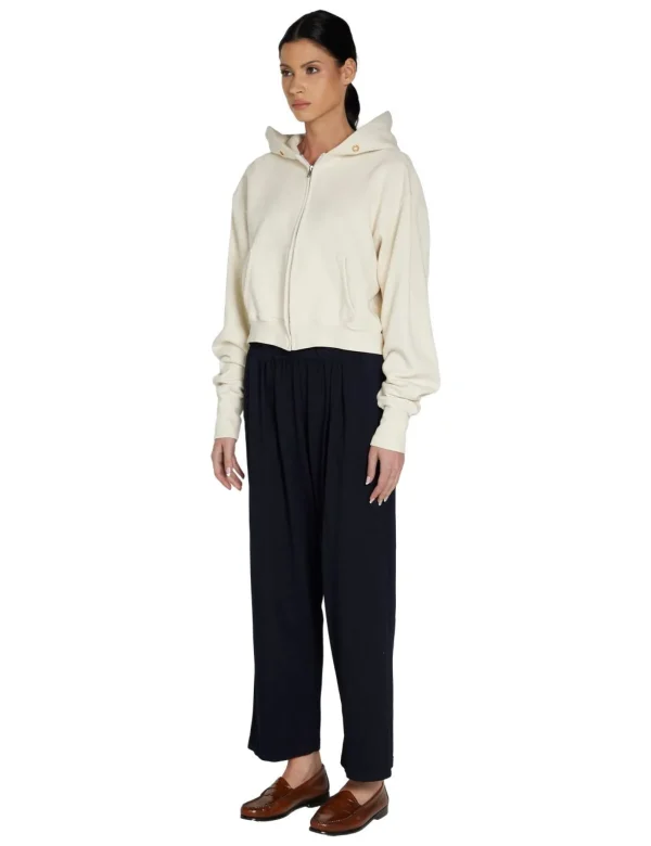 Sale LES TIEN Penny Pleat Front Pant Navy