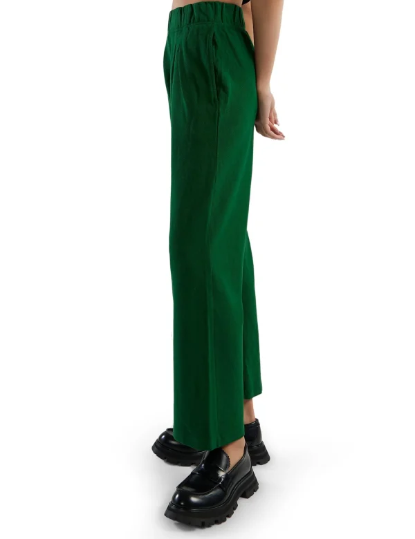Clearance LES TIEN Penny Pleat Front Pant Verde