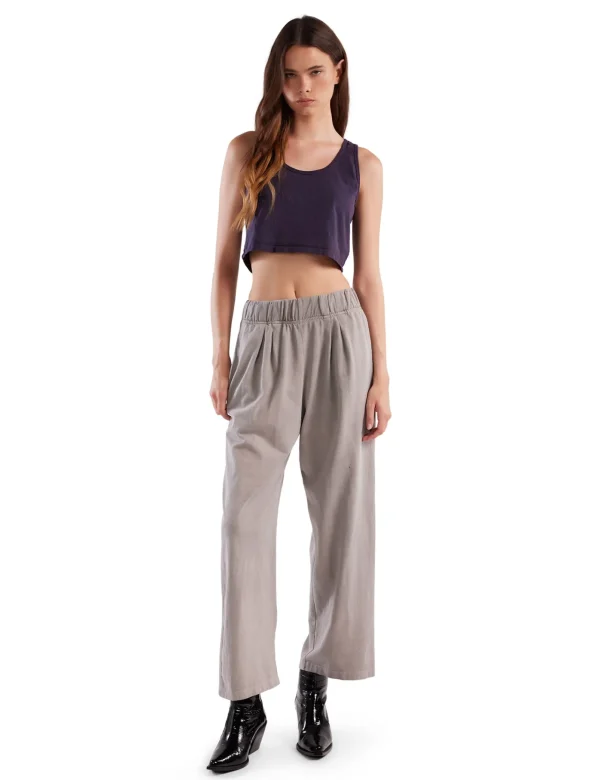 Sale LES TIEN Penny Pleat Front Pant Washed Dove
