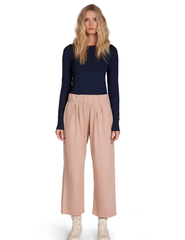 Hot LES TIEN Penny Pleat Front Pant Mauve