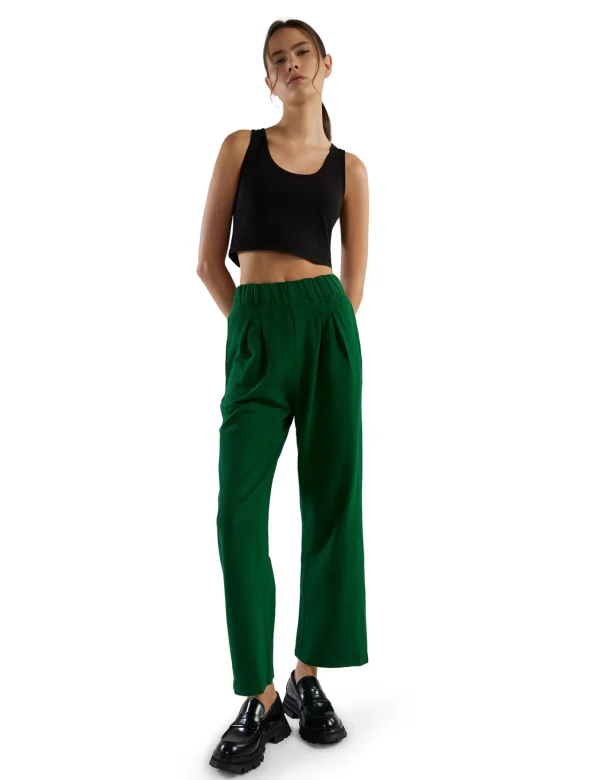 Clearance LES TIEN Penny Pleat Front Pant Verde