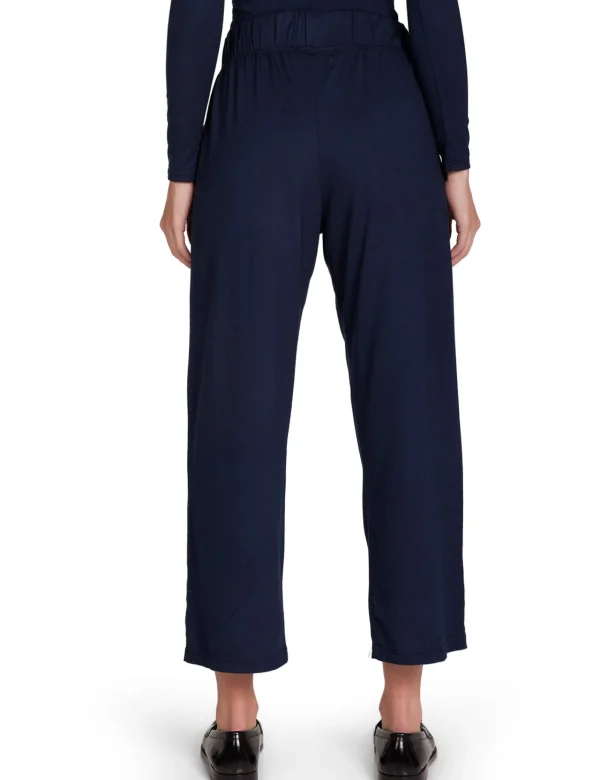 Clearance LES TIEN Penny Pleat Front Pant Navy