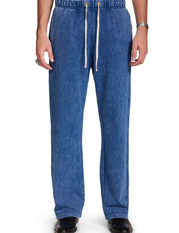Sale LES TIEN Piqué Classic Pant Acid Blue Opal
