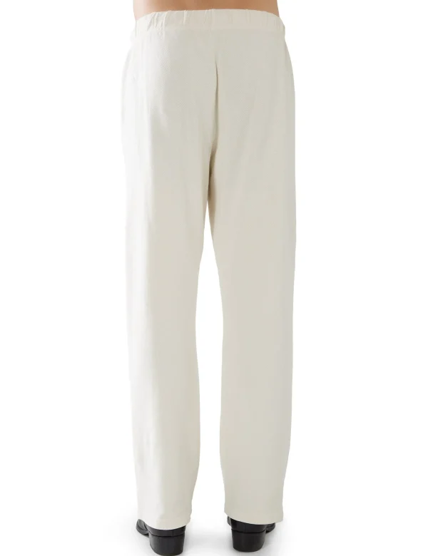 Hot LES TIEN Piqué Classic Pant Ivory Stone