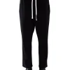 Discount LES TIEN Piqué Cropped Relaxed Pant Jet Black