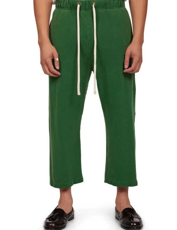 Best LES TIEN Piqué Cropped Relaxed Pant Washed Verde