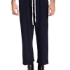 Hot LES TIEN Piqué Cropped Relaxed Pant Navy