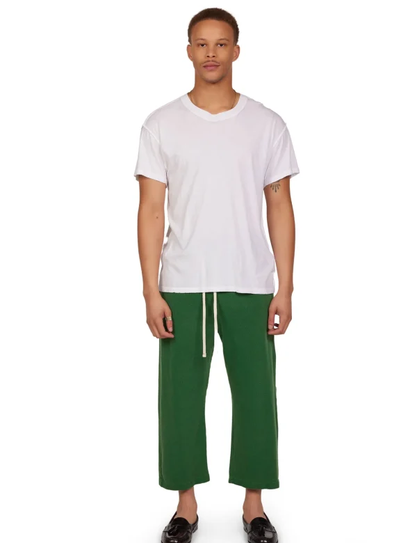 Best LES TIEN Piqué Cropped Relaxed Pant Washed Verde