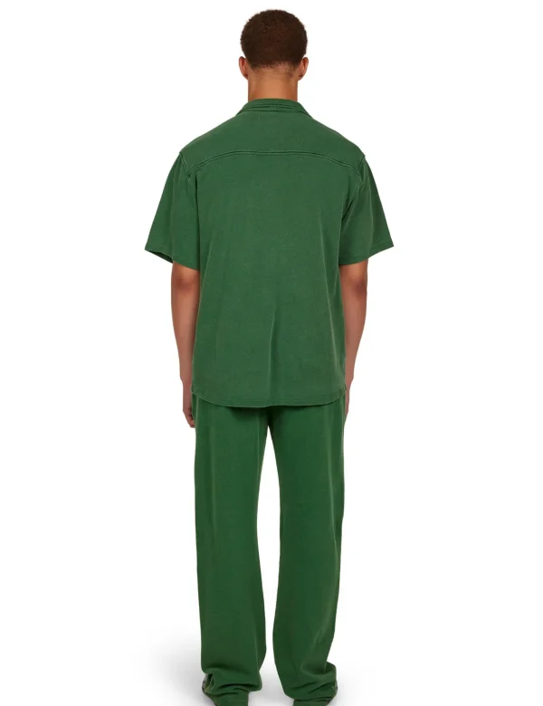 Sale LES TIEN Piqué Cuban Shirt Washed Verde