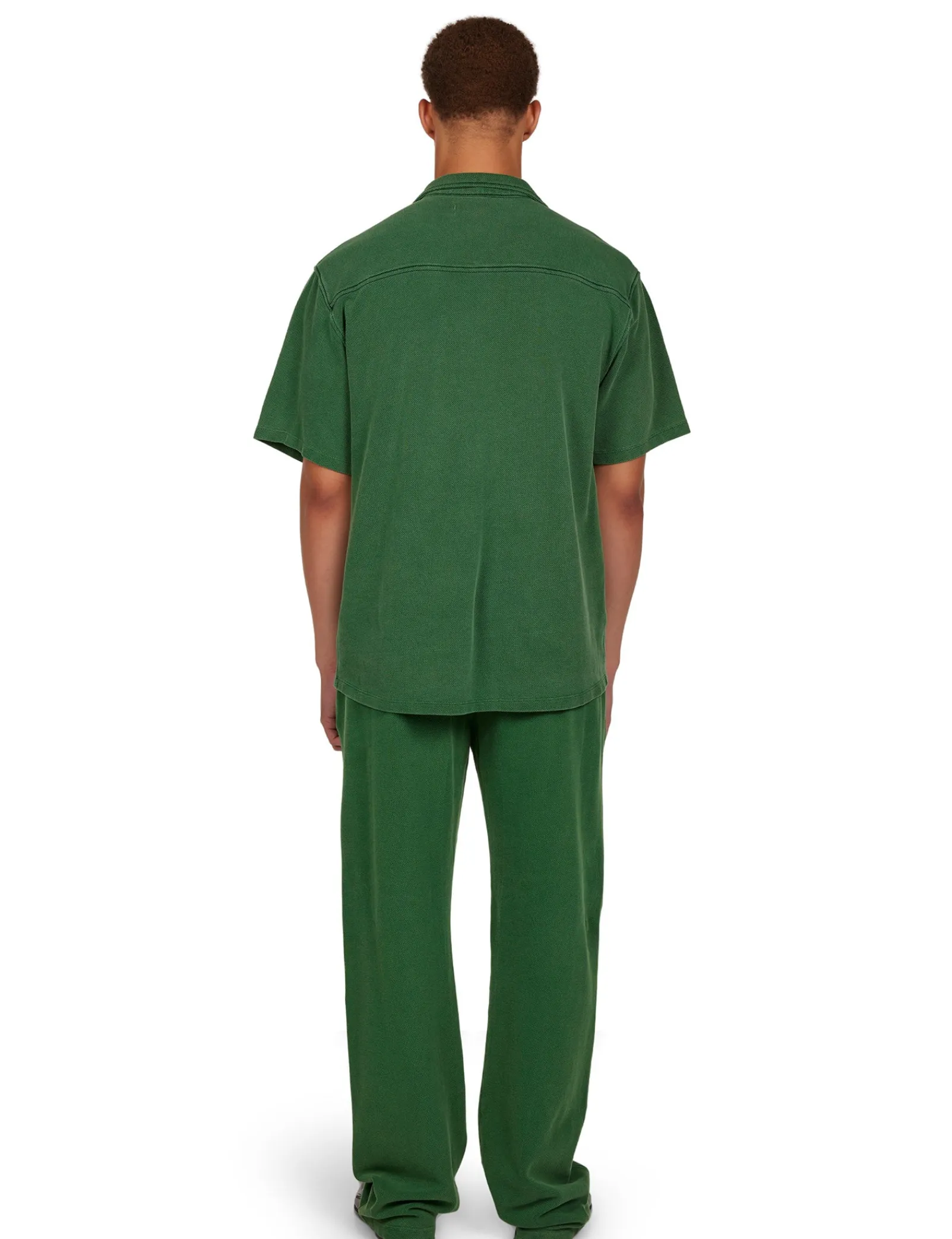 piqu_cuban_shirt_4-1.webp Sale LES TIEN Piqué Cuban Shirt Washed Verde