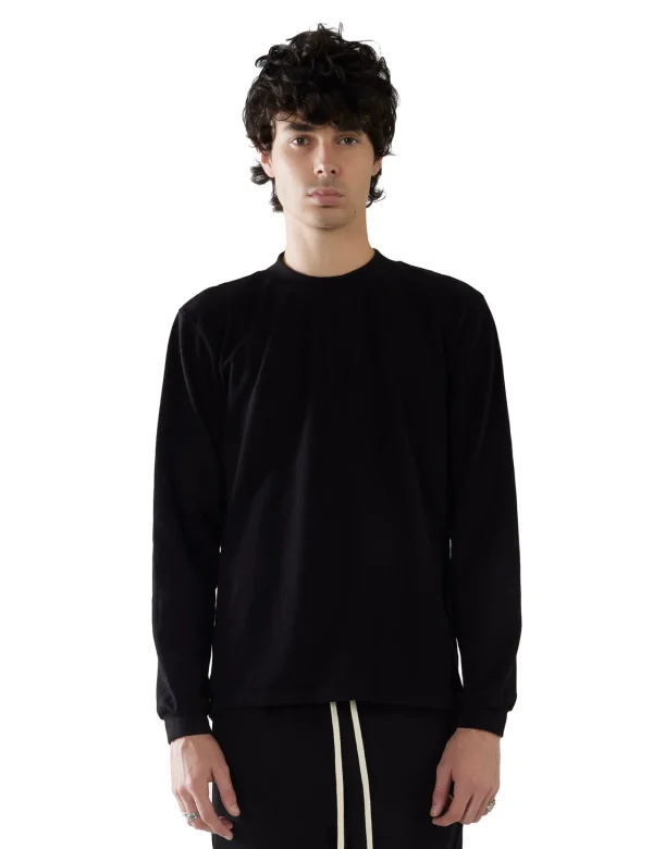 Hot LES TIEN Piqué Mock Neck Shirt Jet Black