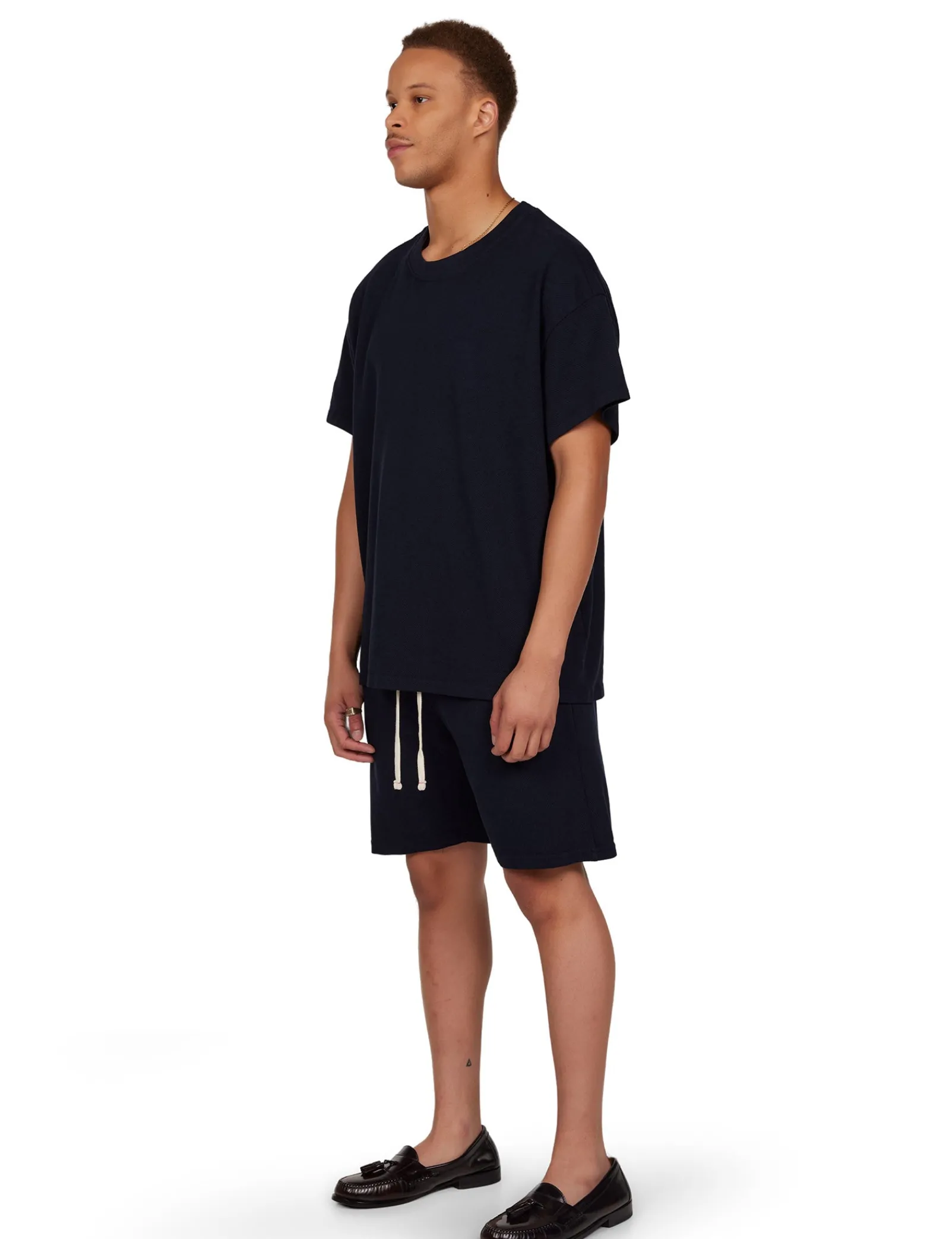 piqu_oversized_tee_1-3.webp Online LES TIEN Piqué Oversized Tee Navy