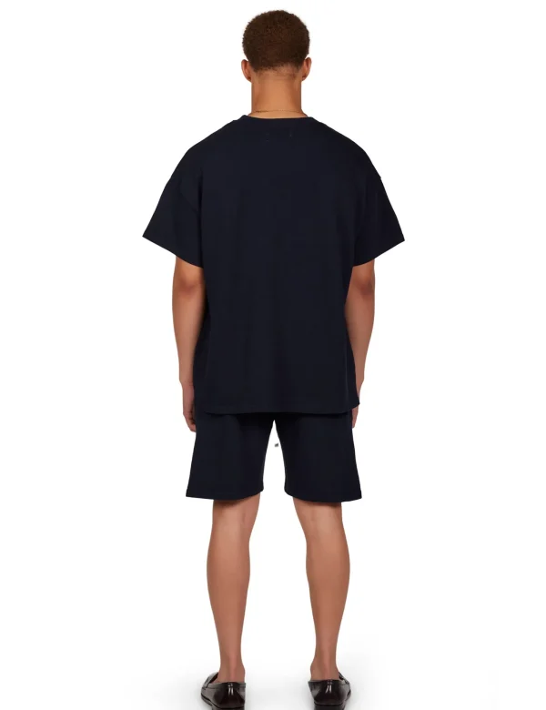 Online LES TIEN Piqué Oversized Tee Navy