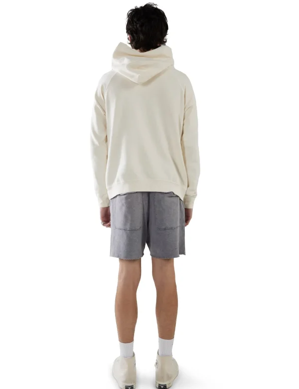 Clearance LES TIEN Piqué Raglan Hoodie Ivory Stone